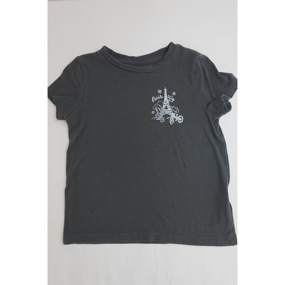 Old Navy T-Shirt Size XS (5) ‎ Paris Girl's Gray